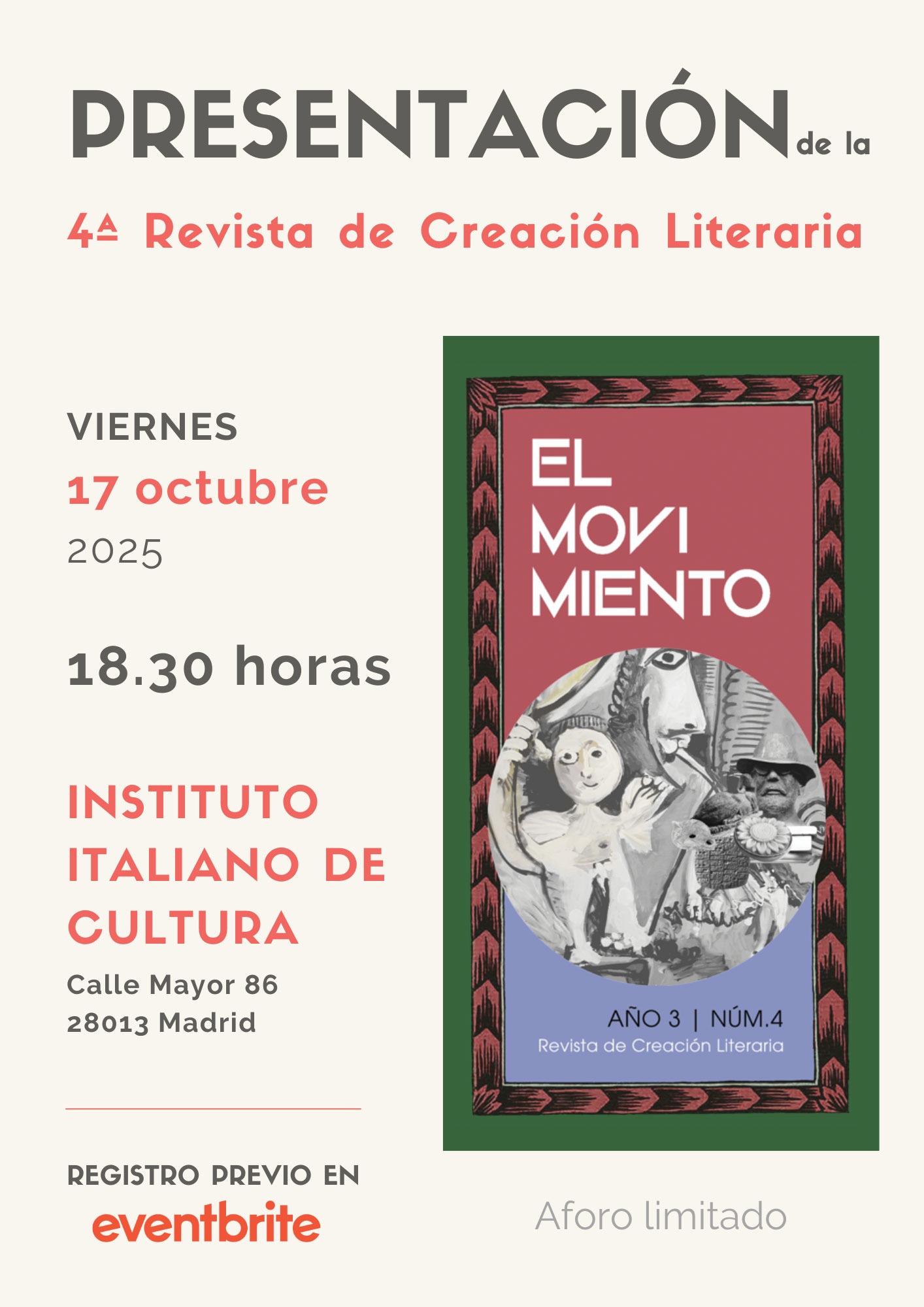 presentación 2025 ELMOVIMIENTO presentación nº 4 en octubre 2025 ELMOVIMIENTO